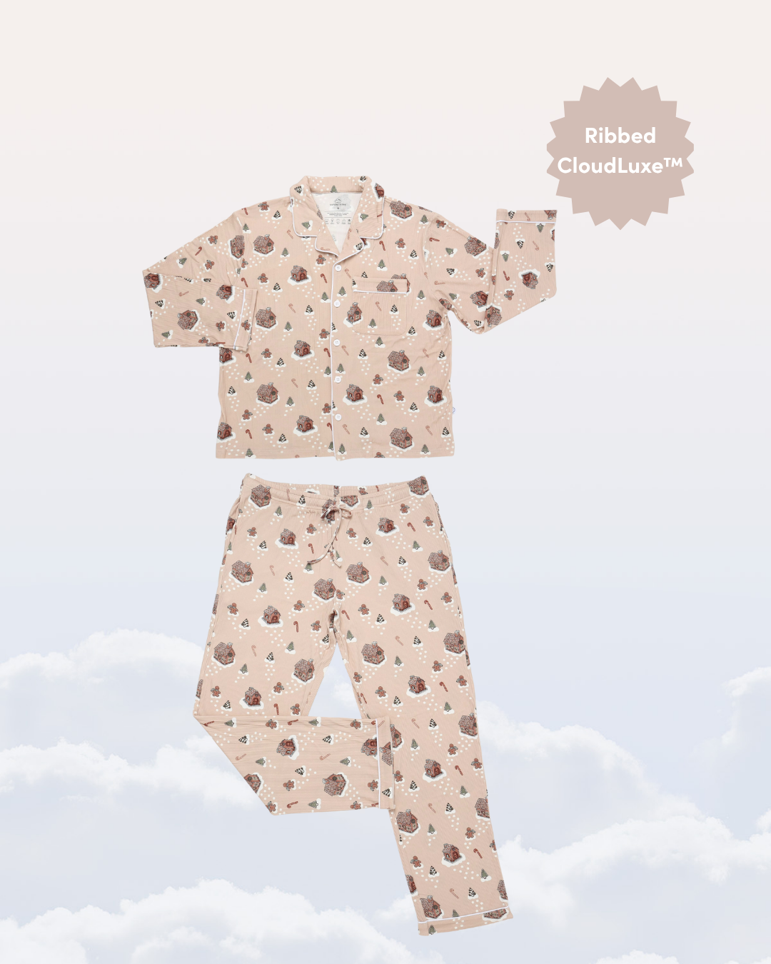 Women's Pajama Set in Gingerbread Lane