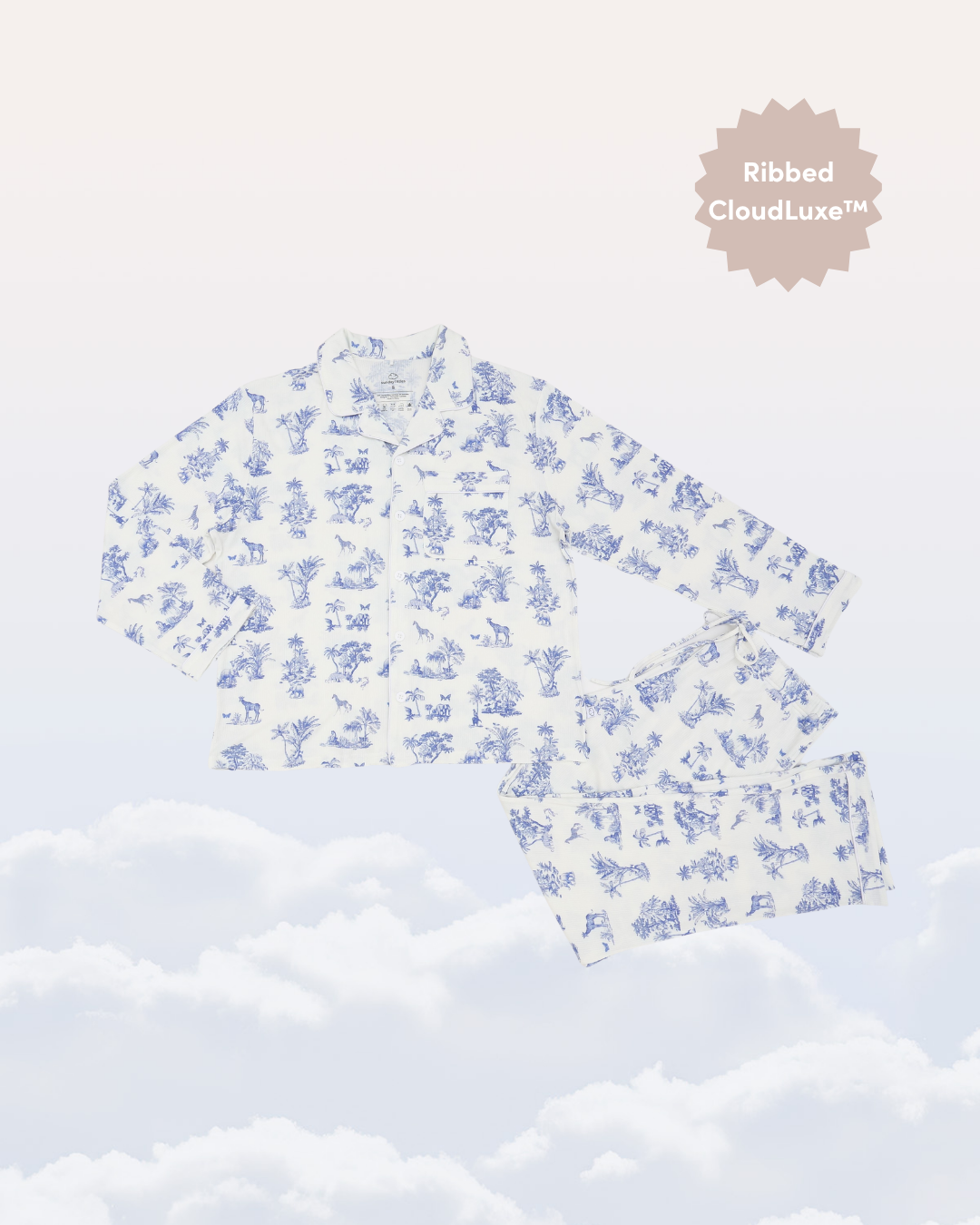 Women's Pajama Set in Safari Toile