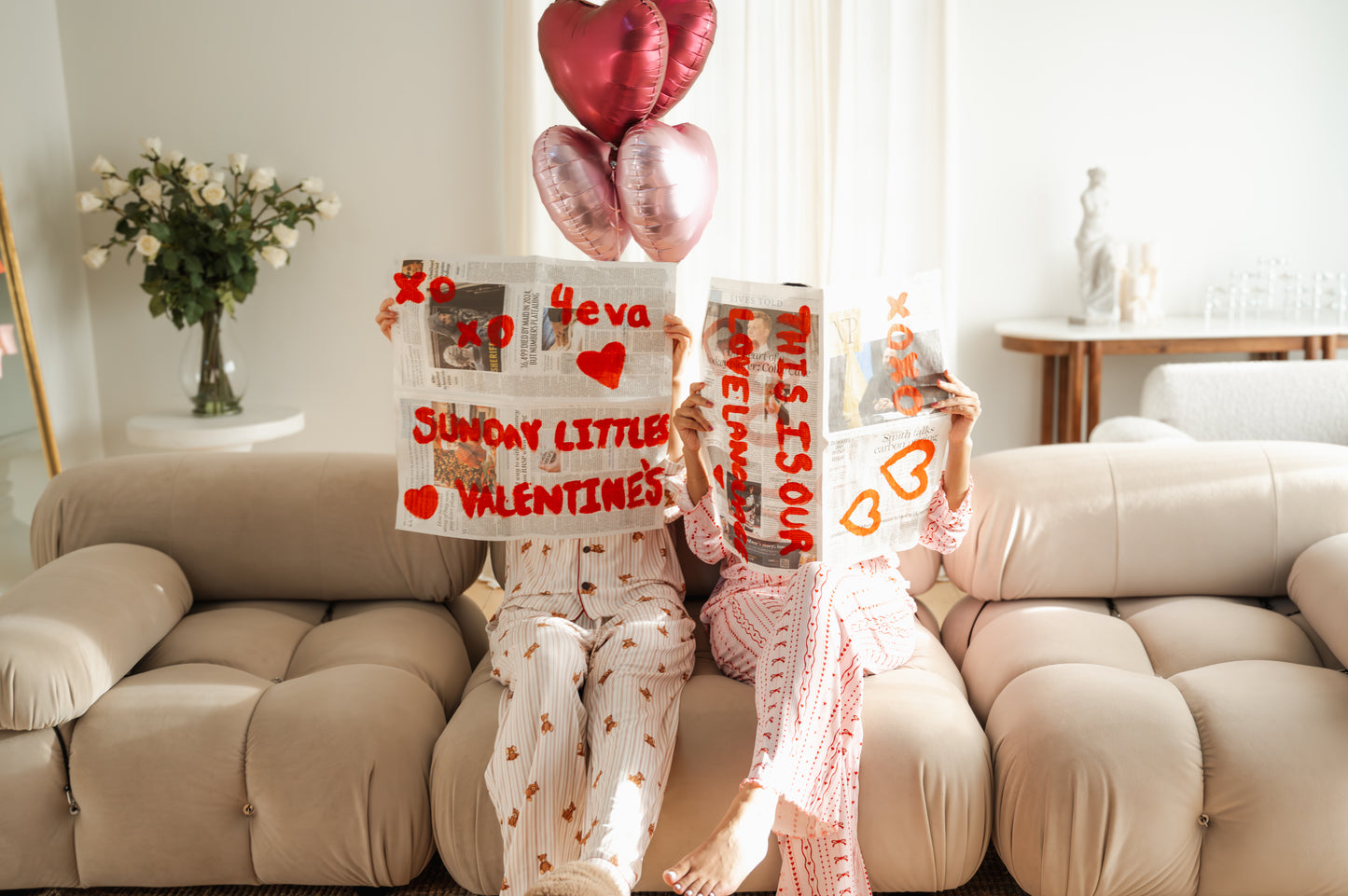 Women's Pajama Set in Love Letter