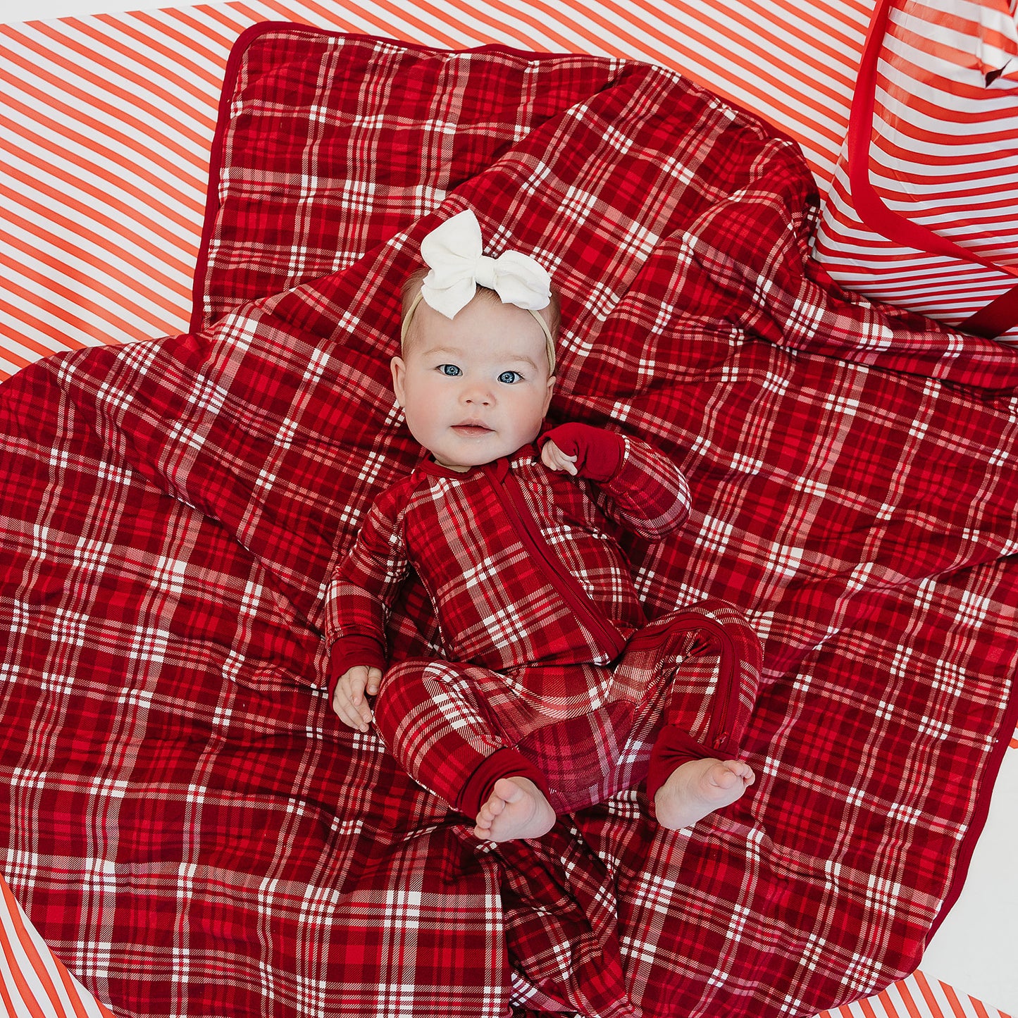 Dream Blanket in Cardinal Plaid - Sunday Littles