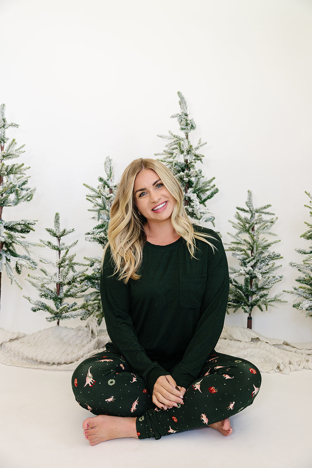 Women's Pajama Set in Dino-Mas