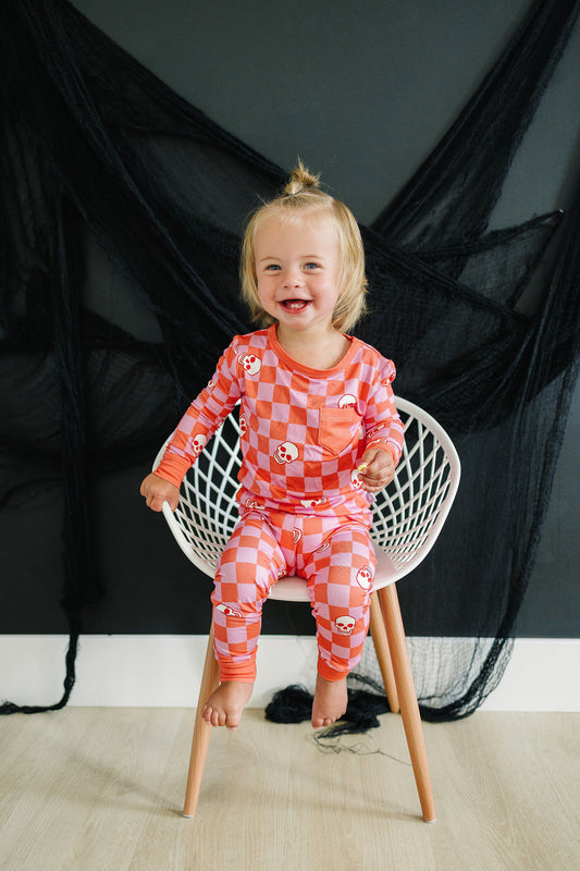 Slumber Pajama Set in Candy Skull - Sunday Littles