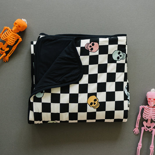 Dream Blanket in Checkered Skull - Sunday Littles