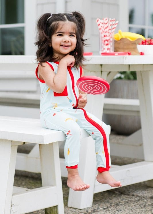 Little Zippers Sleeveless in Banana Split - Sunday Littles