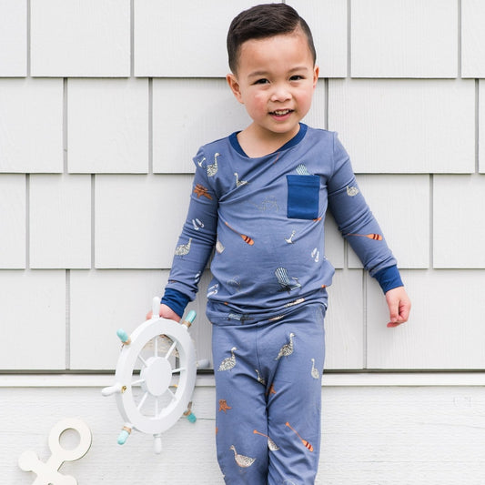Slumber Pajama Set in Lake Life - Sunday Littles