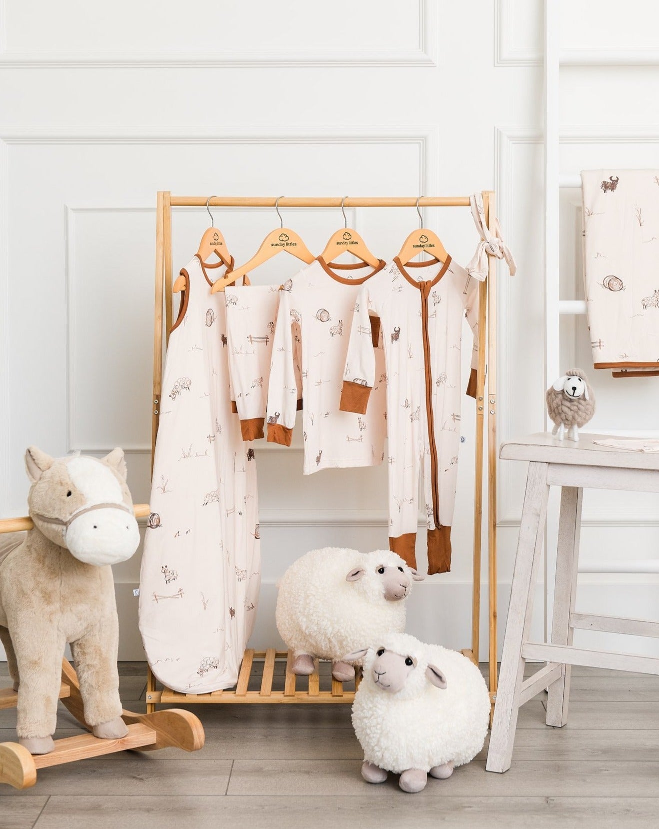 Slumber Pajama Set in Farm Doodle - Sunday Littles