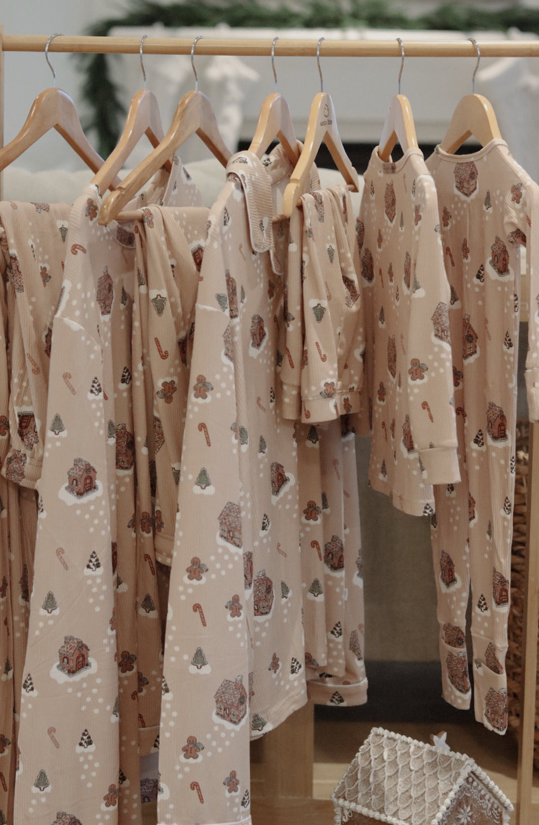 Women's Pajama Set in Gingerbread Lane