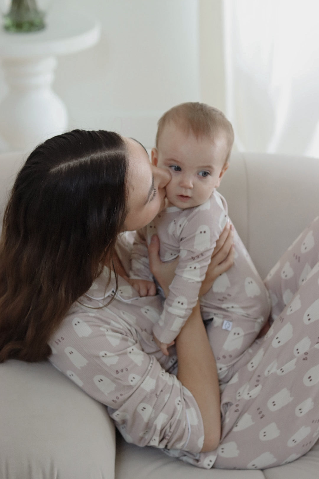 Women's Pajama Set in Neutral Boo