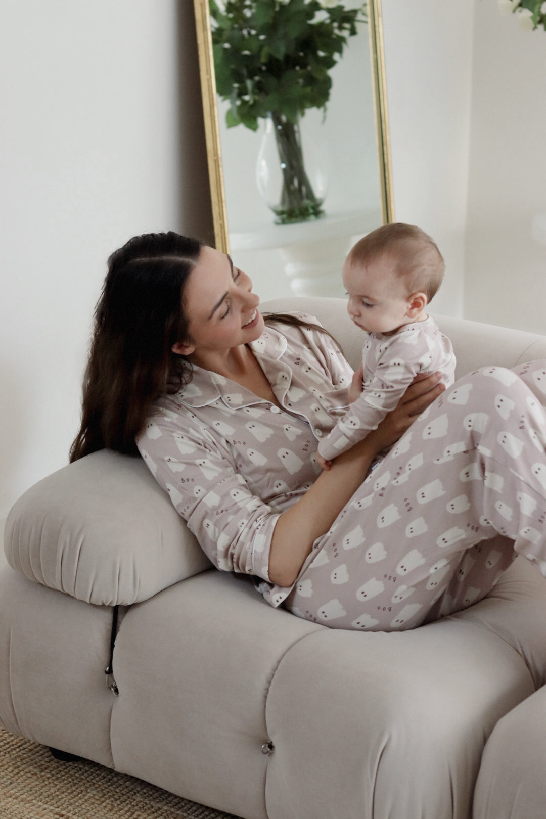 Women's Pajama Set in Neutral Boo