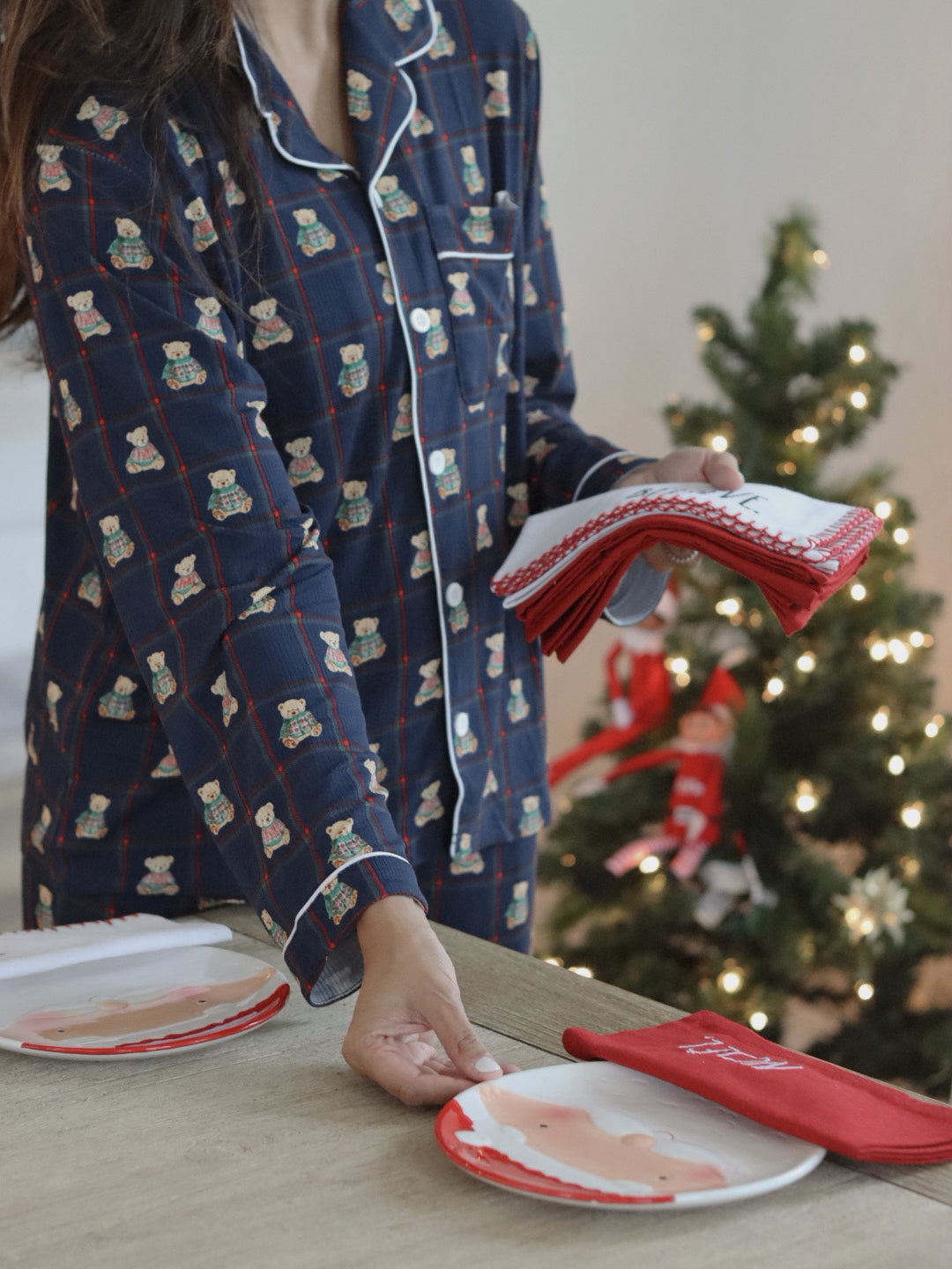 Women's Pajama Set in Heritage Bear