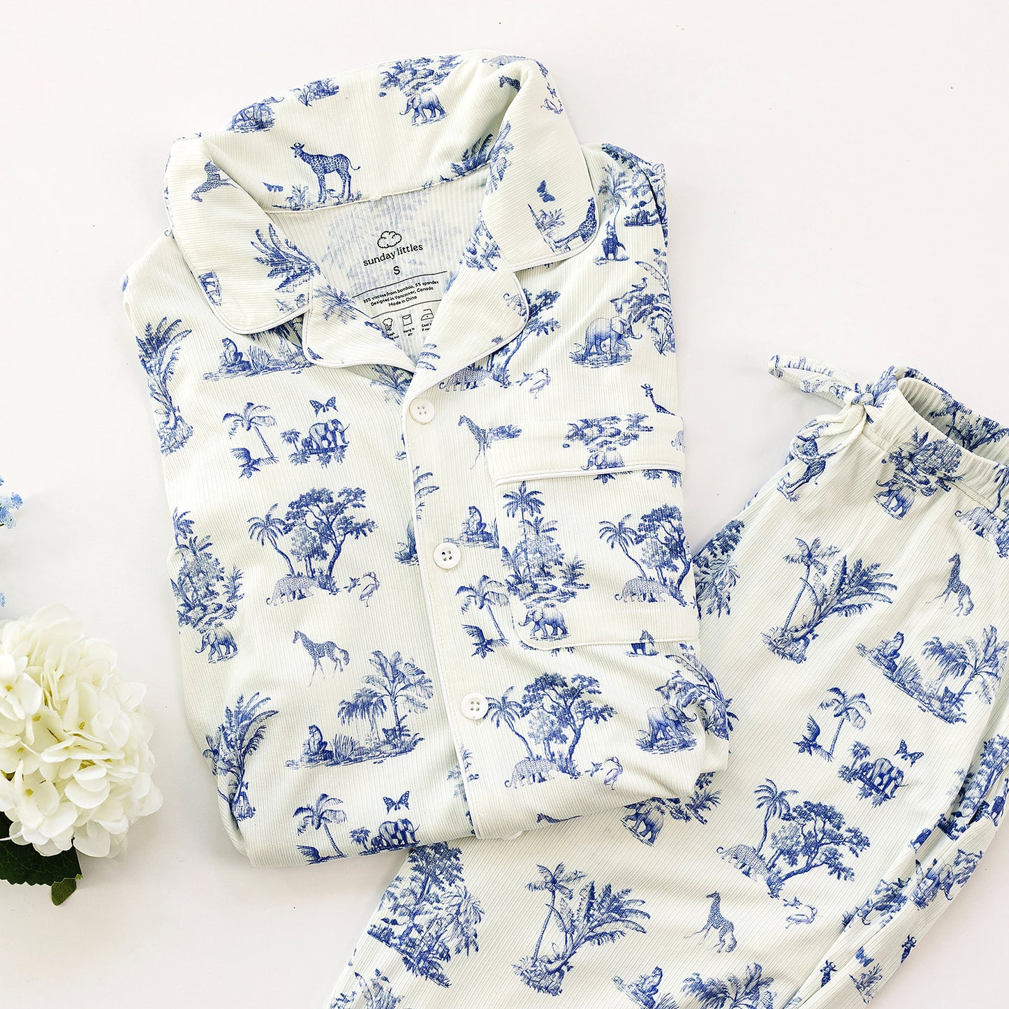 Women's Pajama Set in Safari Toile