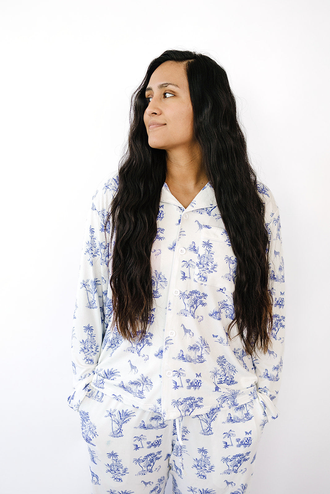 Women's Pajama Set in Safari Toile
