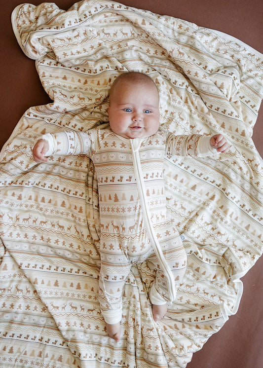 Little Zippers in Winter Fair Aisle - Sunday Littles