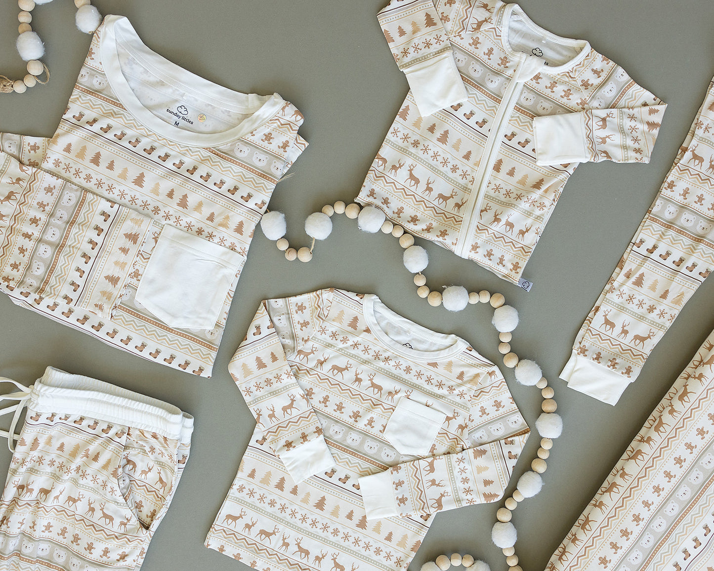 Men's Pajama Set in Winter Fair Aisle - Sunday Littles