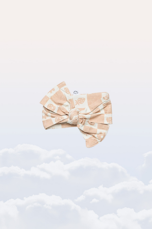 Hush Headband in Sand Checkerboard