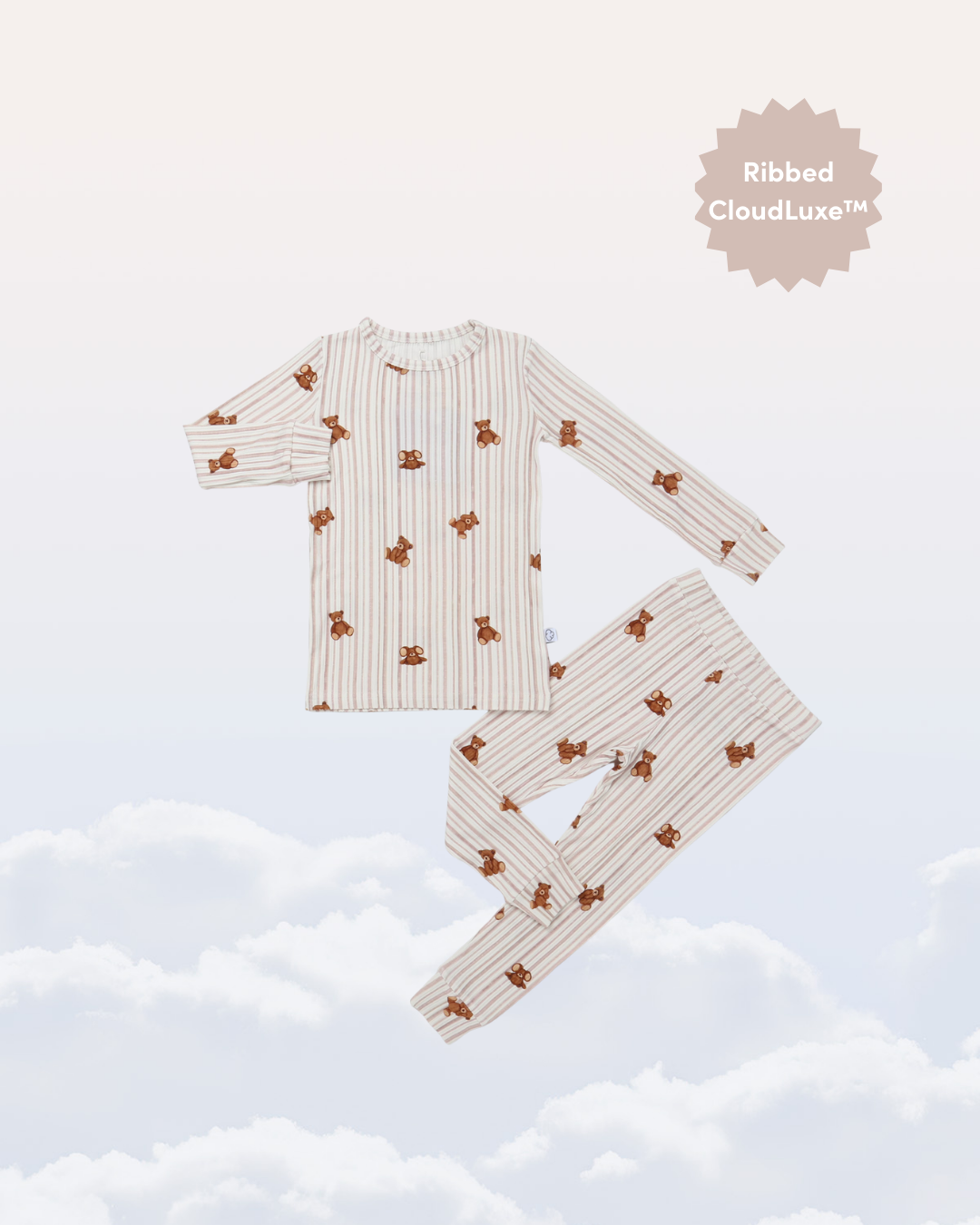 Slumber Pajama Set in Teddy Stripe