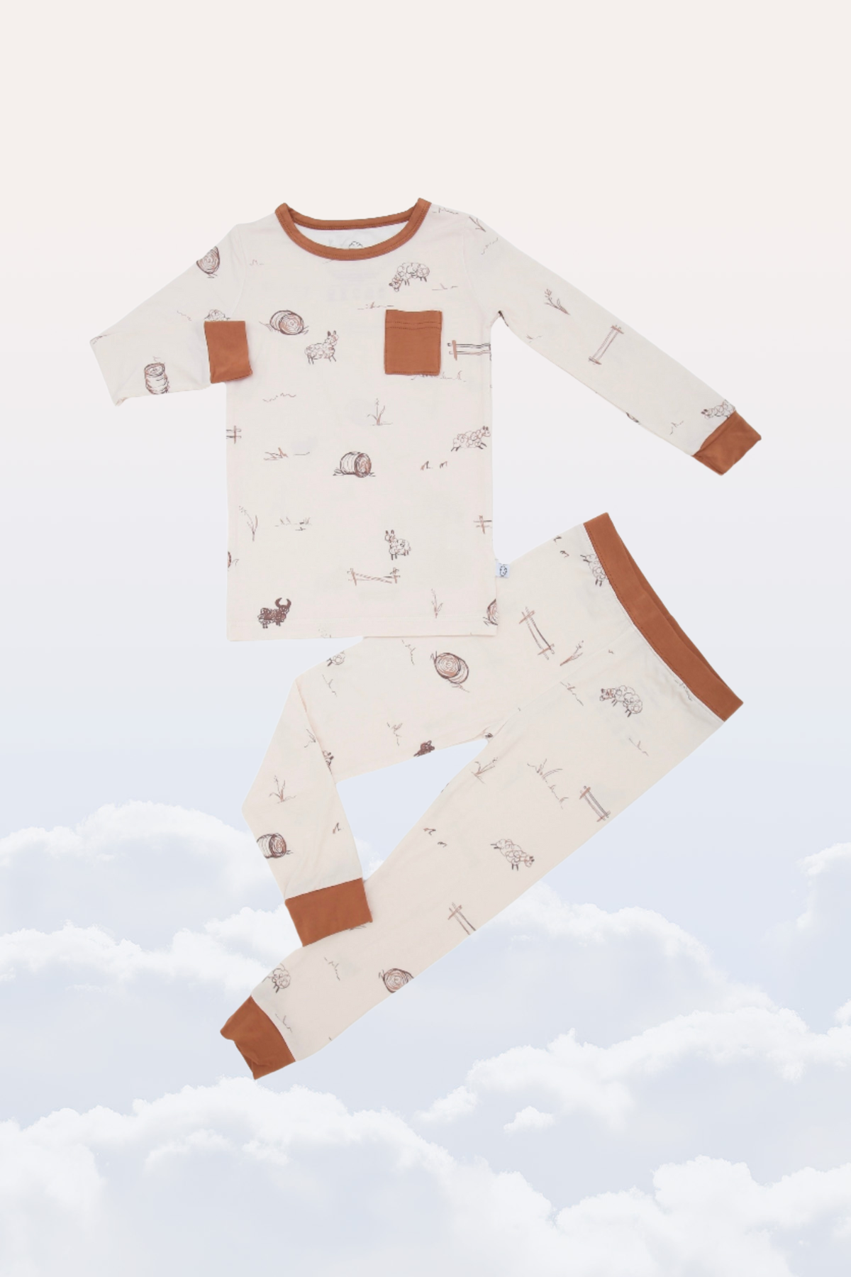 Slumber Pajama Set in Farm Doodle