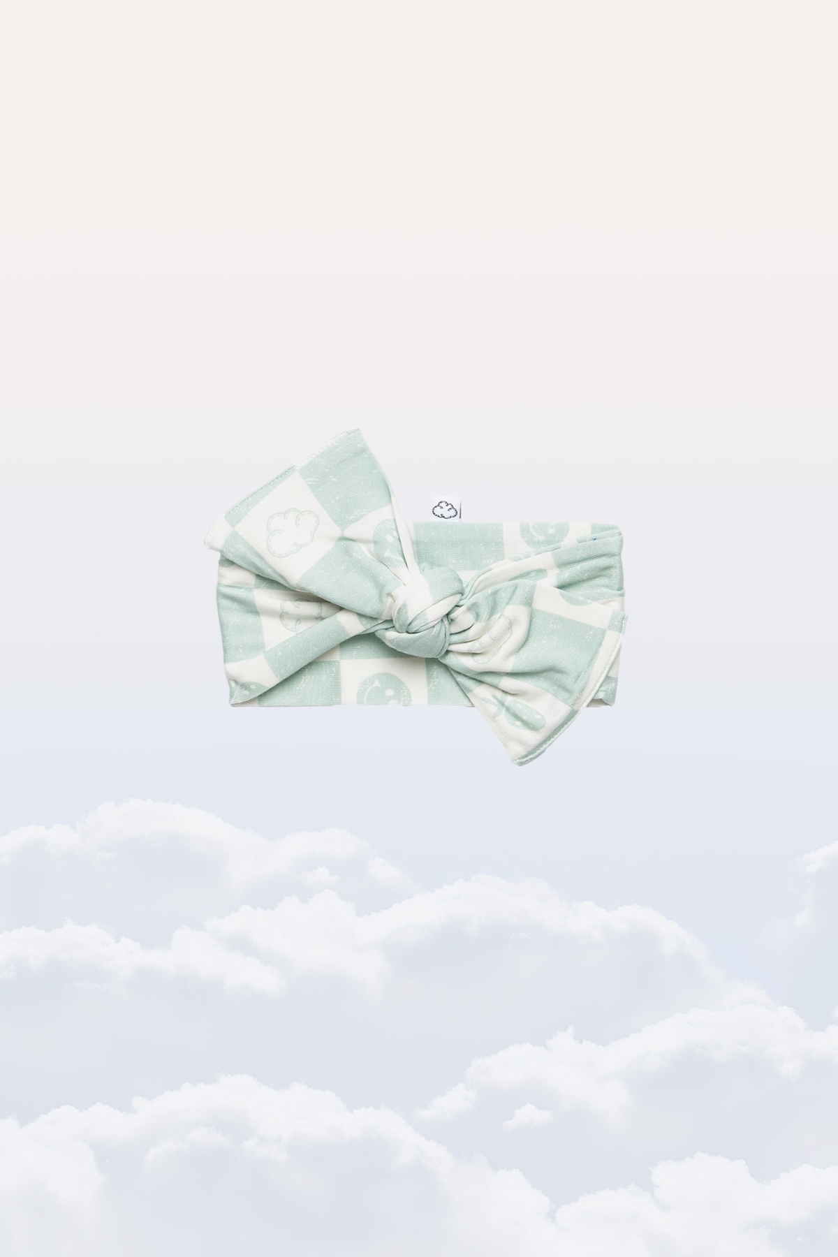 Hush Headband in Mint Checkerboard