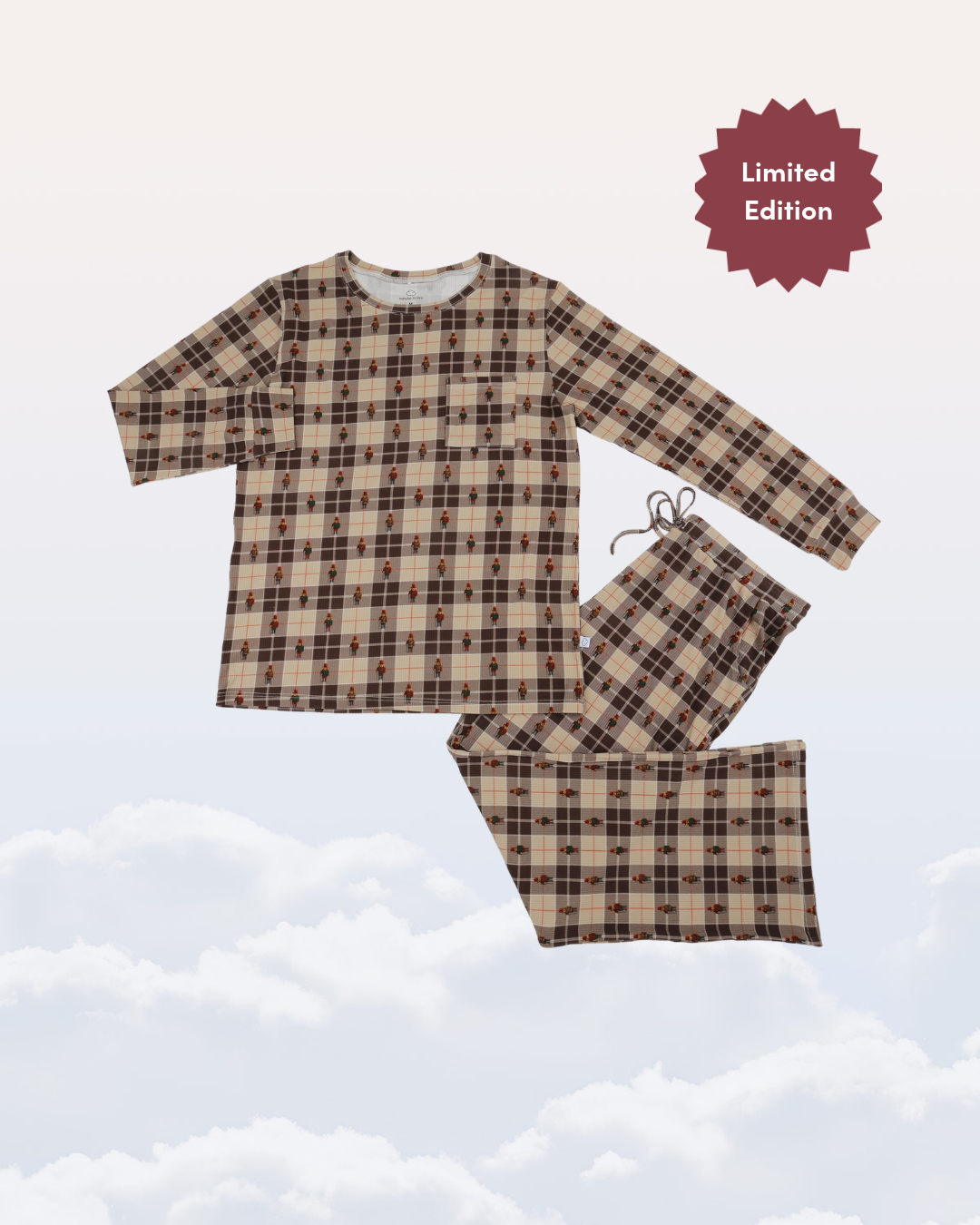 Men's Pajama Set in Teddy Nutcracker