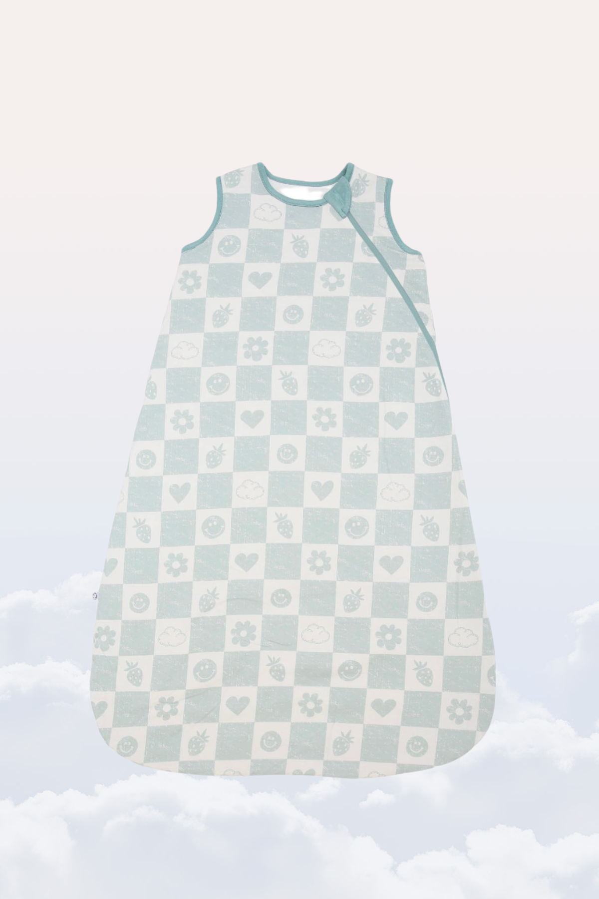 Sunday Sleep Bag in Mint Checkerboard