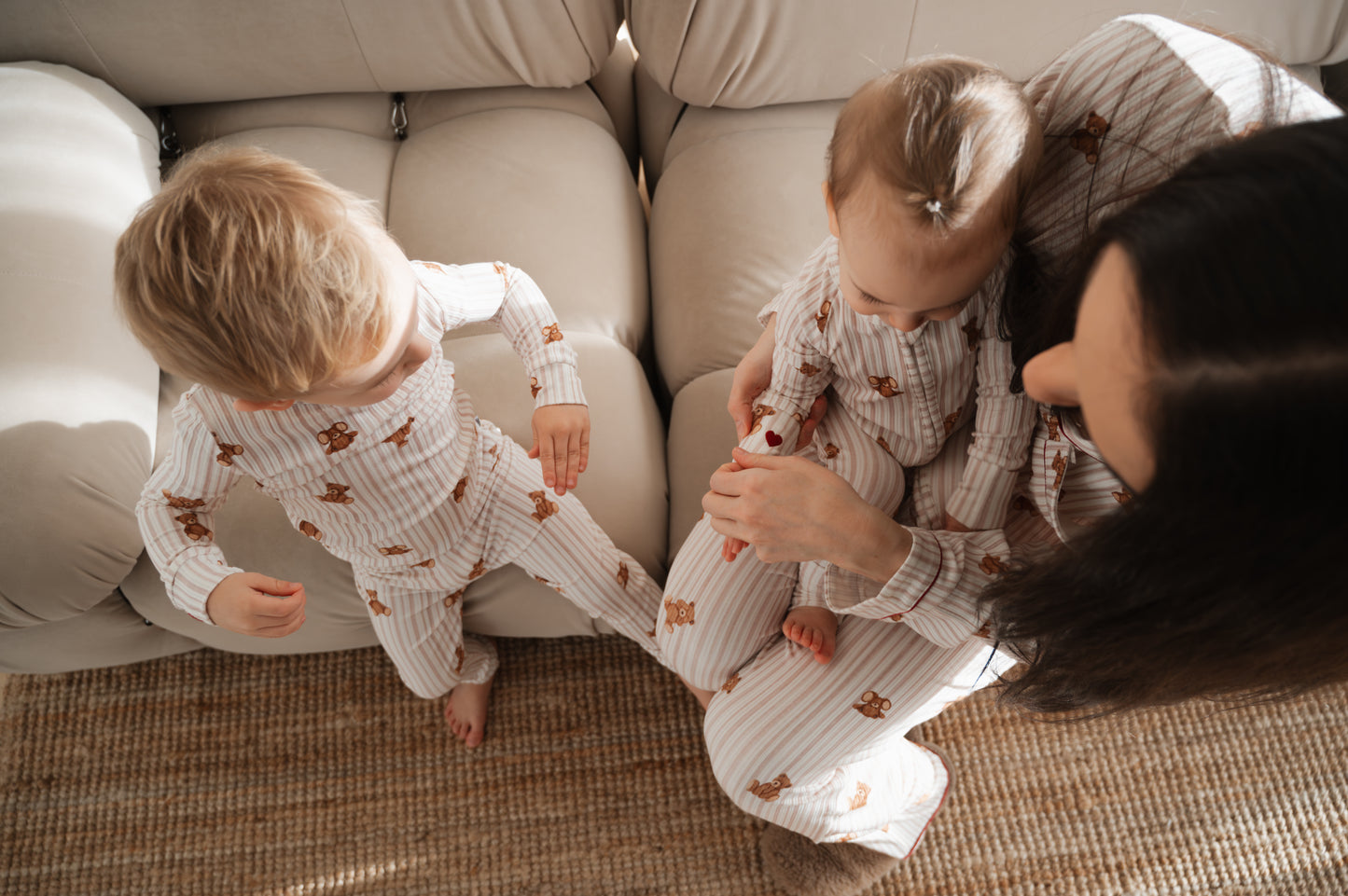 Little Zippers in Teddy Stripe