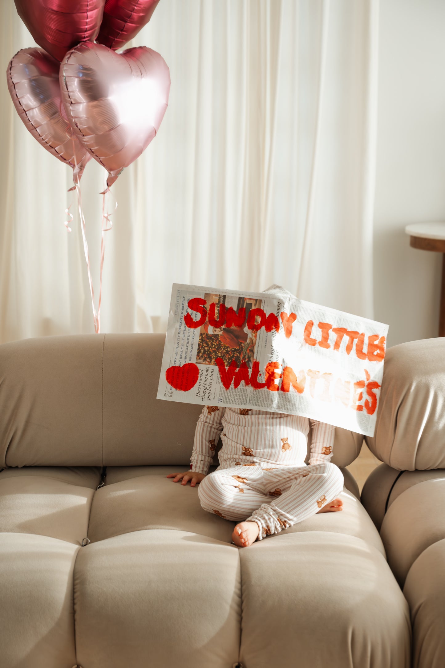 Slumber Pajama Set in Teddy Stripe