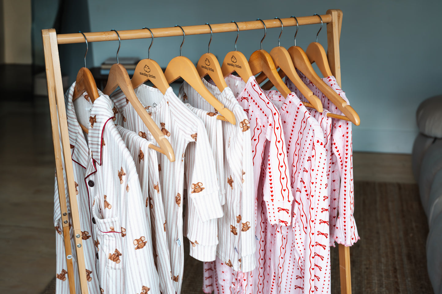 Slumber Pajama Set in Teddy Stripe