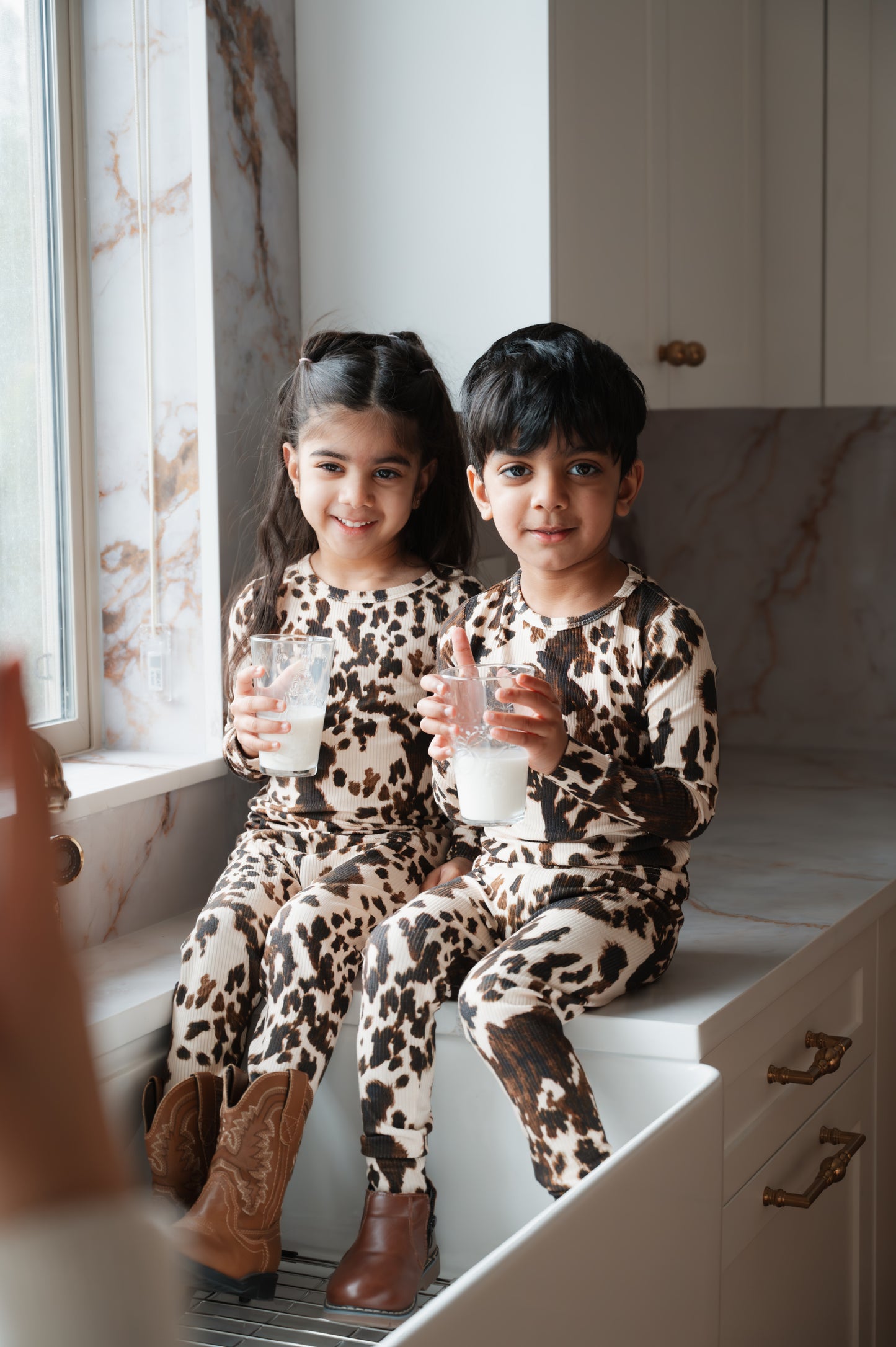 Slumber Pajama Set in Sunday Moo'd