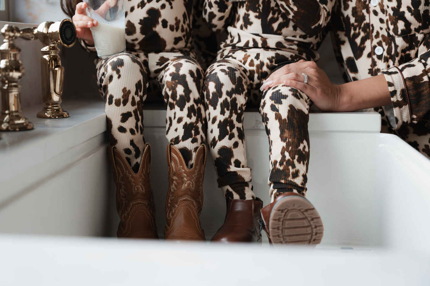 Slumber Pajama Set in Sunday Moo'd