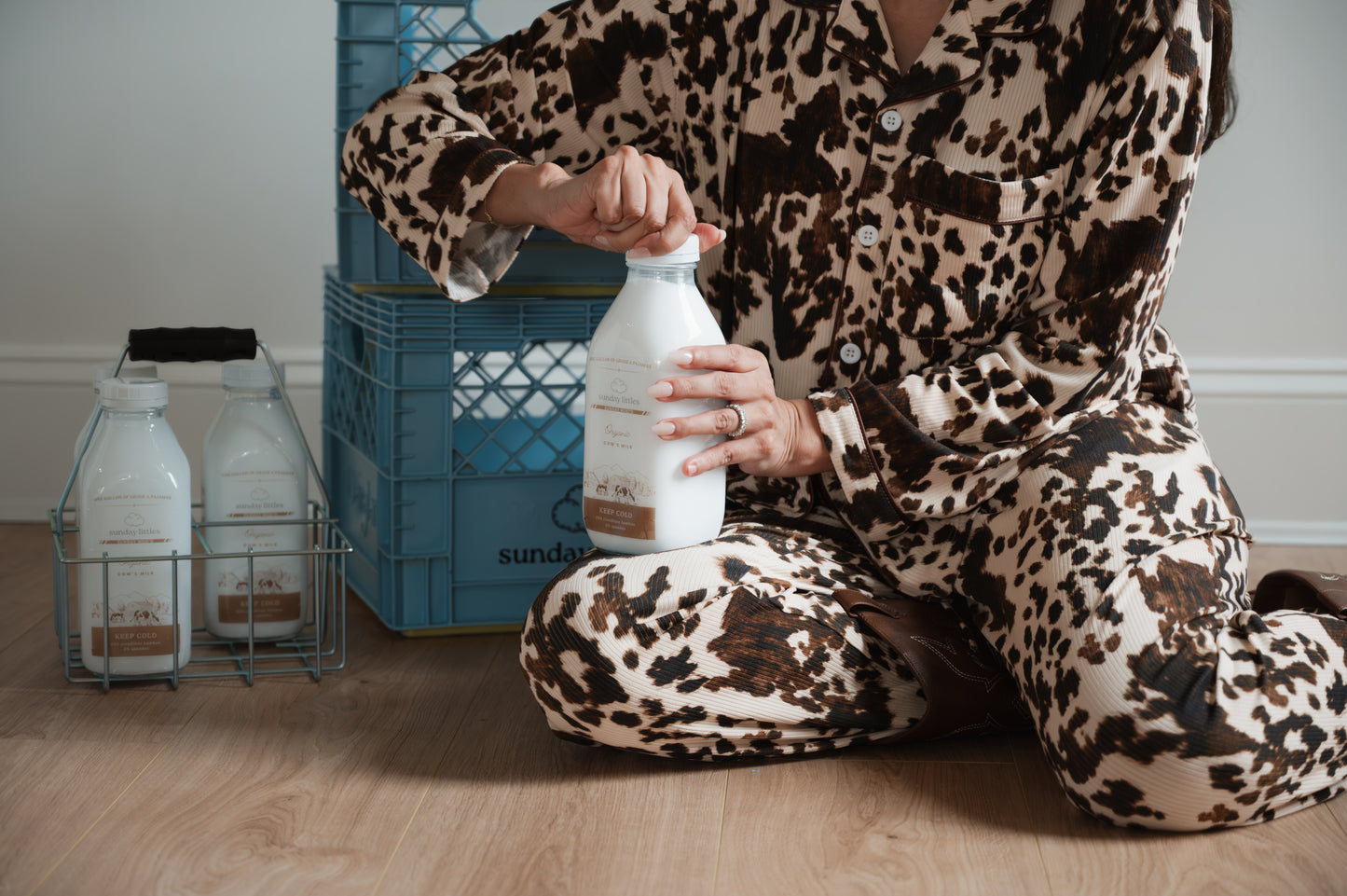 Women's Pajama Set in Sunday Moo'd