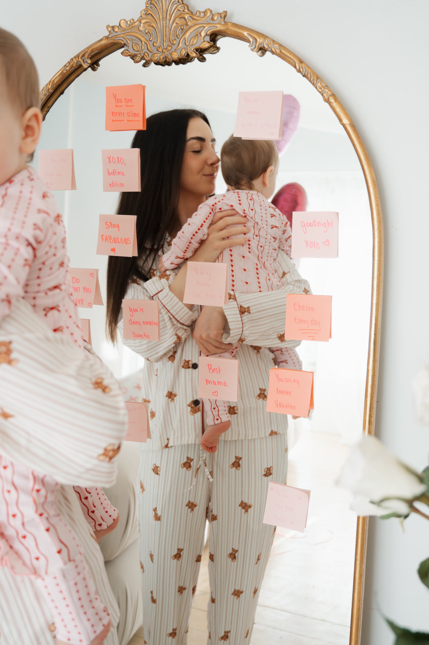 Women's Pajama Set in Teddy Stripe