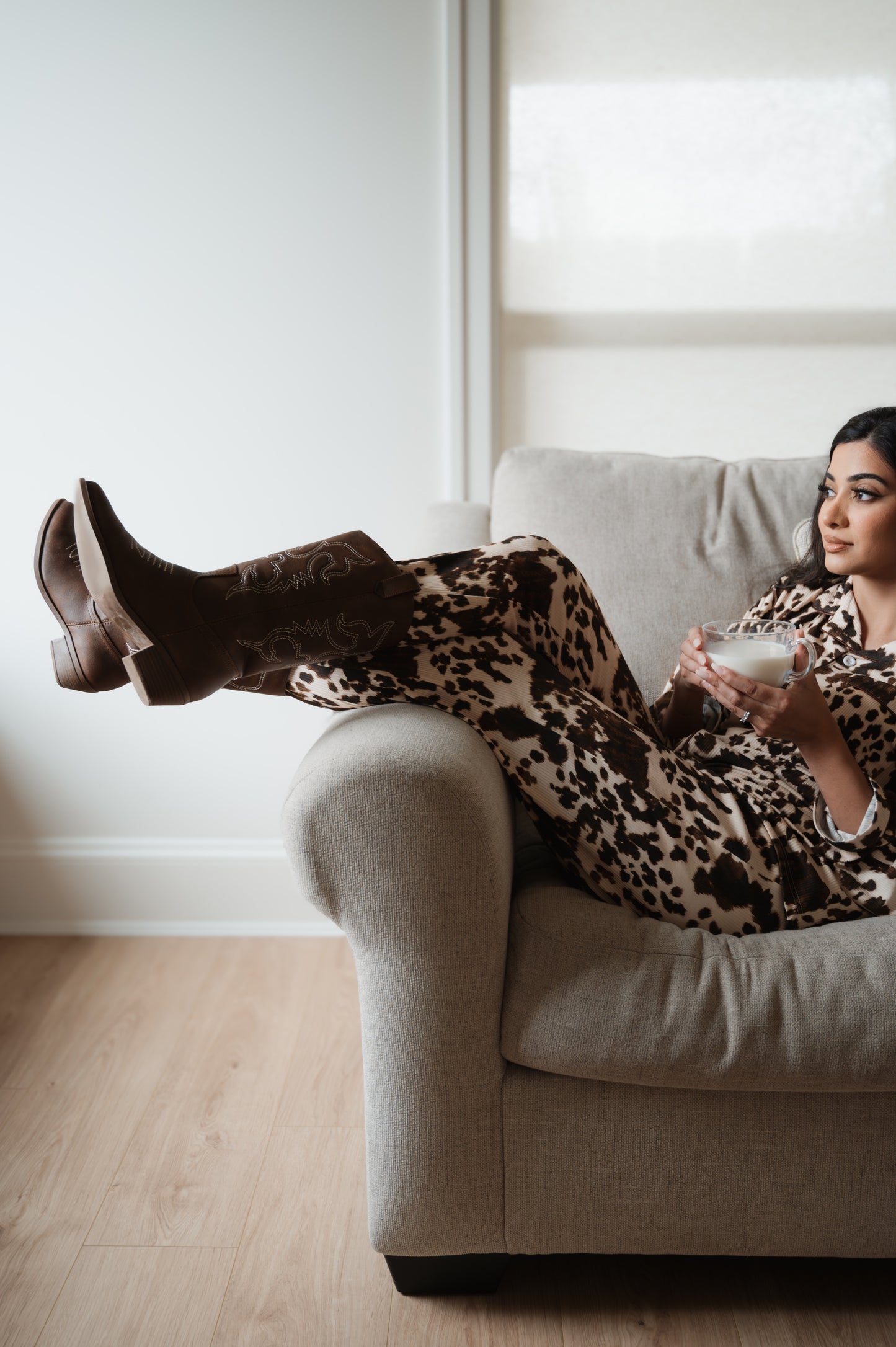 Women's Pajama Set in Sunday Moo'd