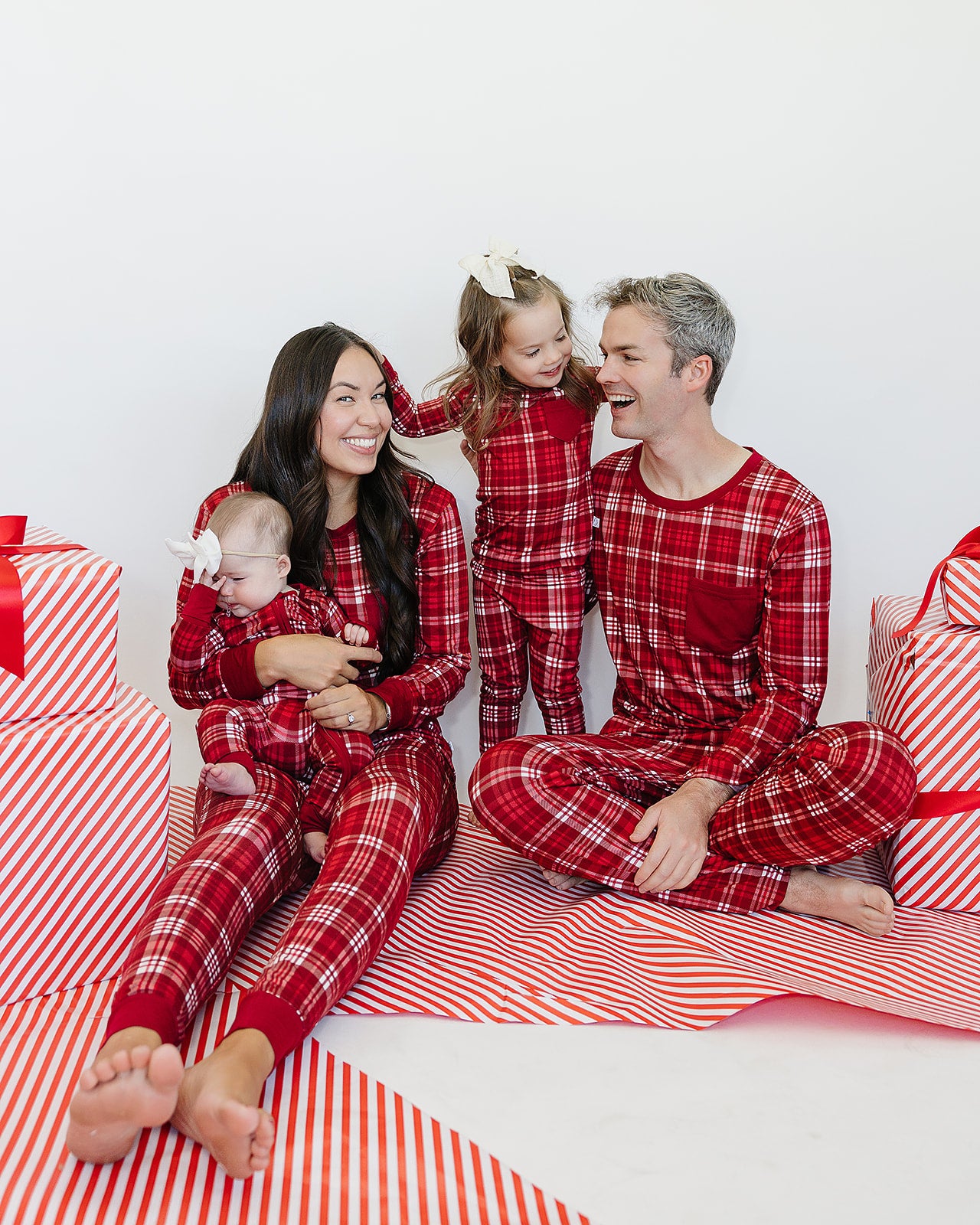 Slumber Pajama Set in Cardinal Plaid