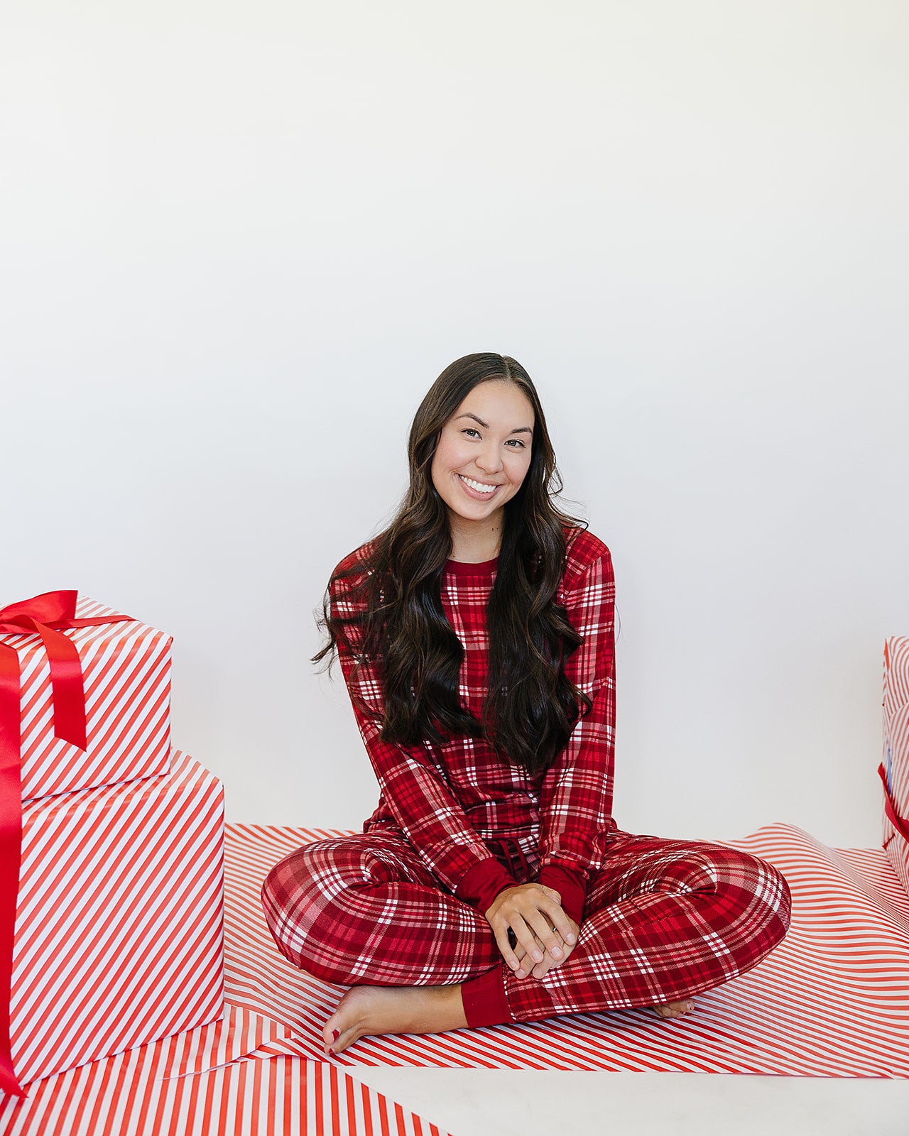 Women's Slumber Pajama Set in Cardinal Plaid