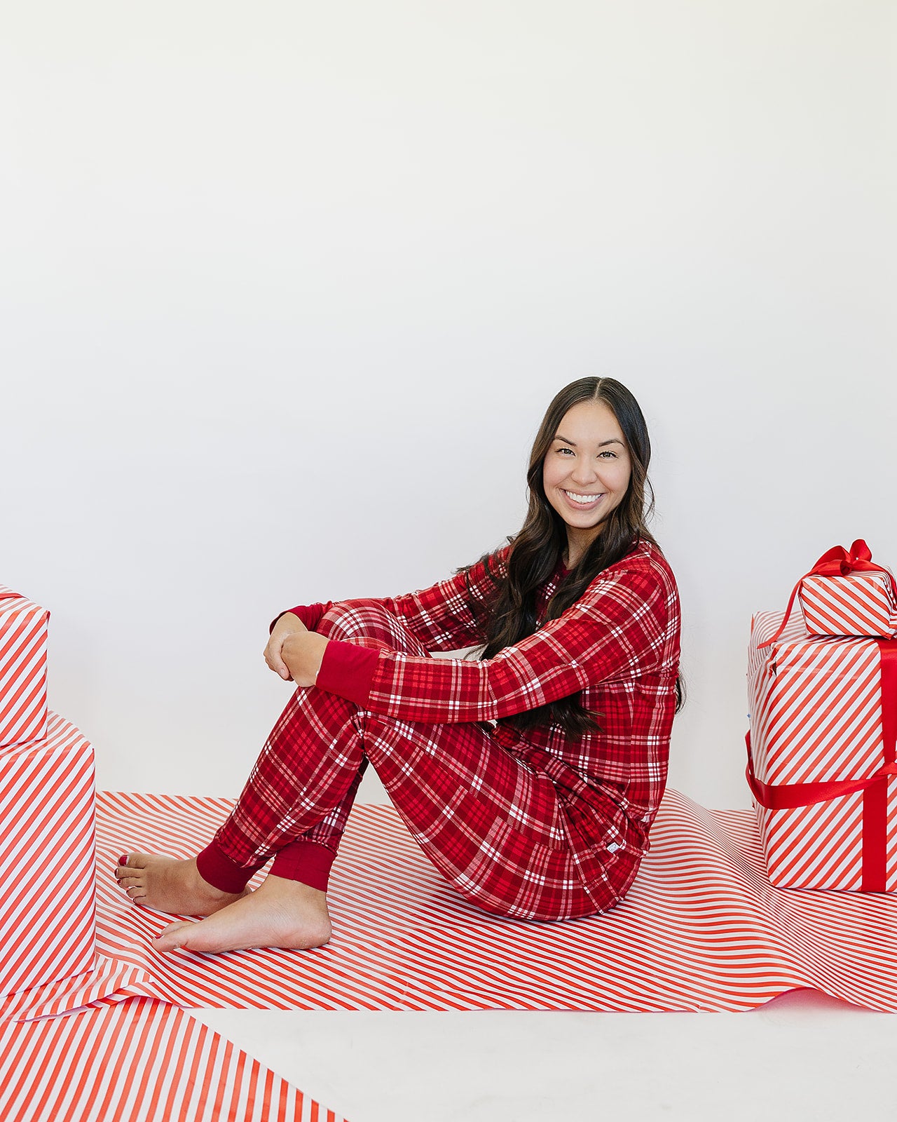 Women's Slumber Pajama Set in Cardinal Plaid