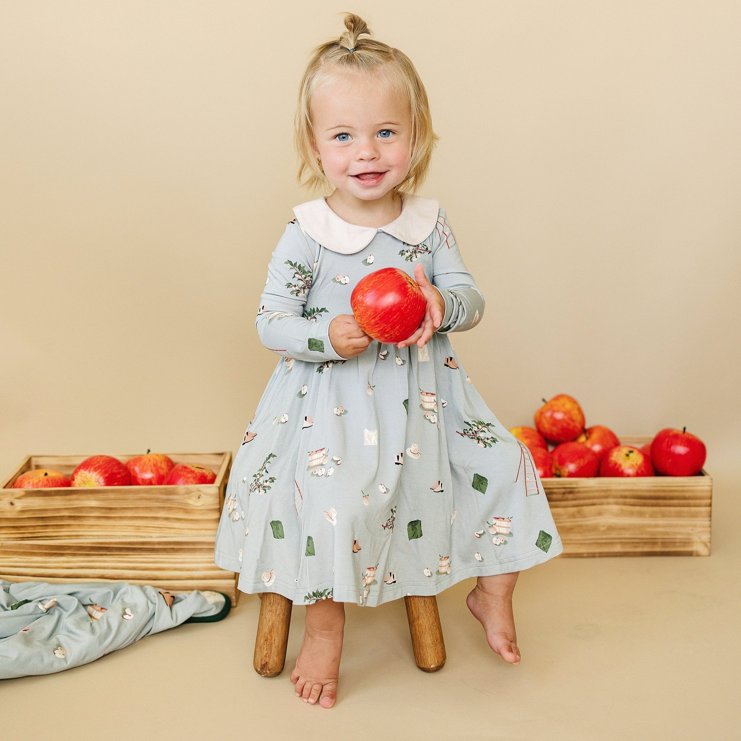 Apple good Handmade Toddler Dress 3T