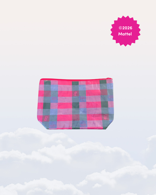 Makeup Bag in Barbie™ Plaid