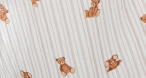 Slumber Pajama Set in Teddy Stripe