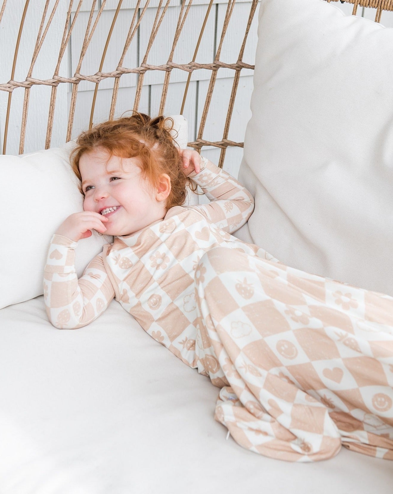 Sunday Sleep Bag in Sand Checkerboard