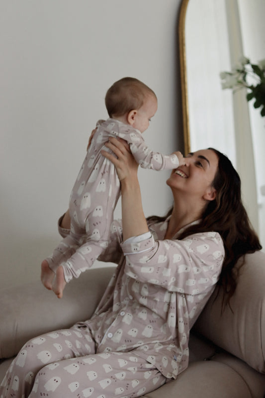 Women's Pajama Set in Neutral Boo