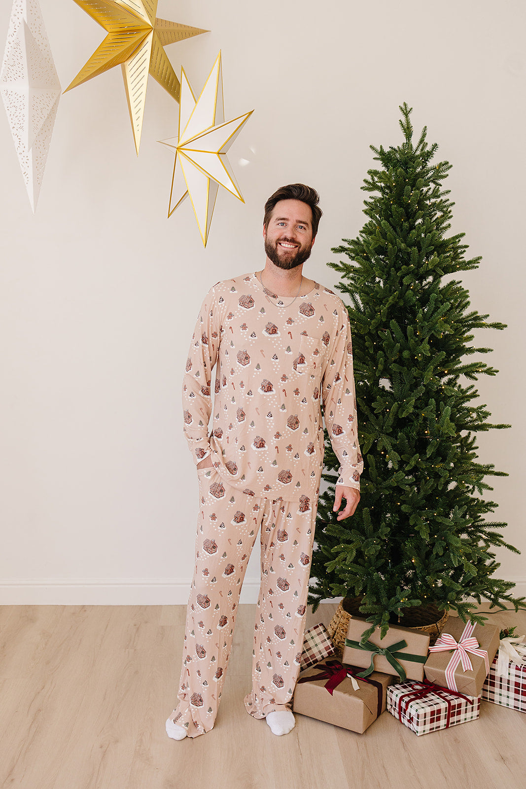 Men's Slumber Set in Gingerbread Lane