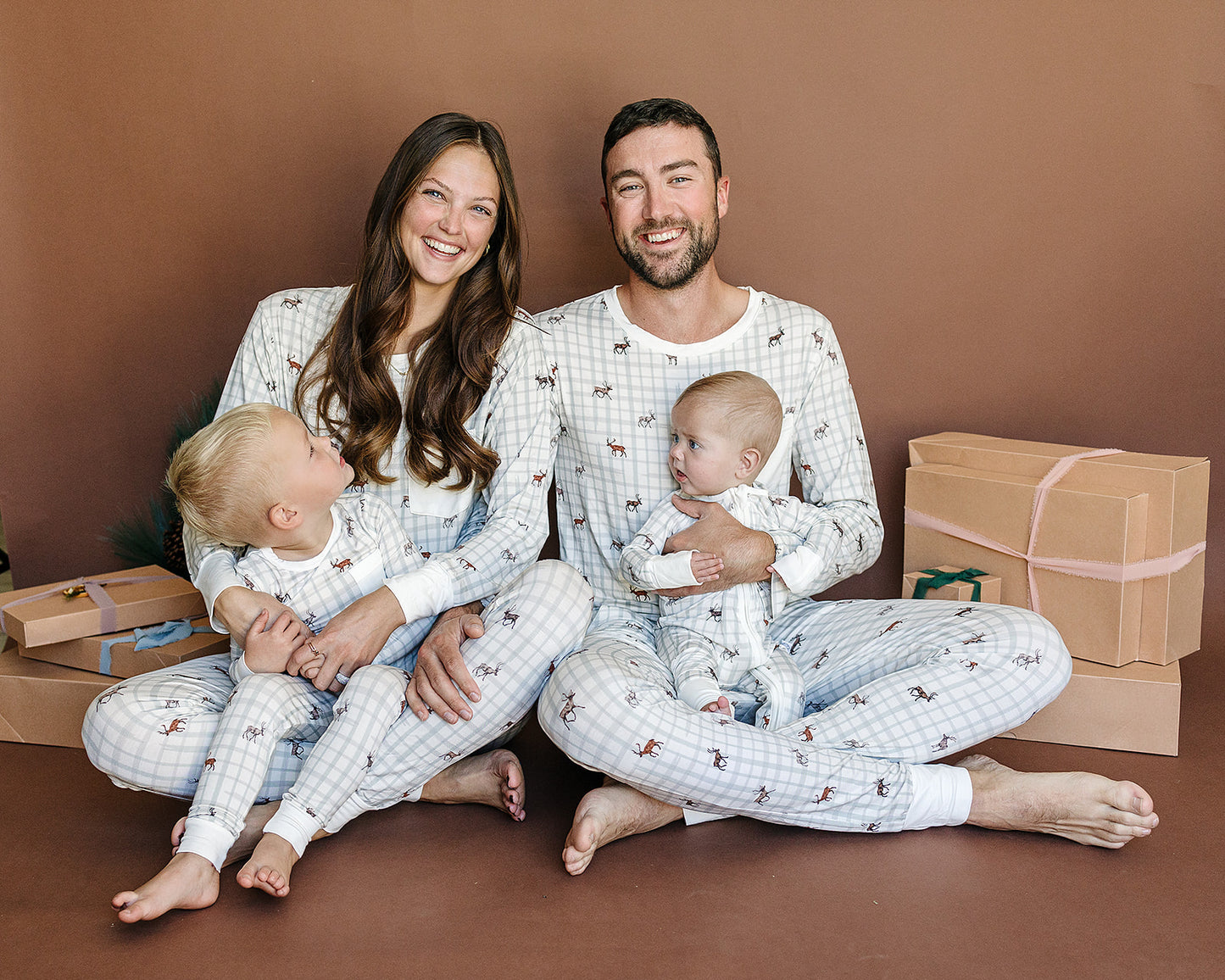 Men's Slumber Pajama Set in 8 Tiny Reindeers