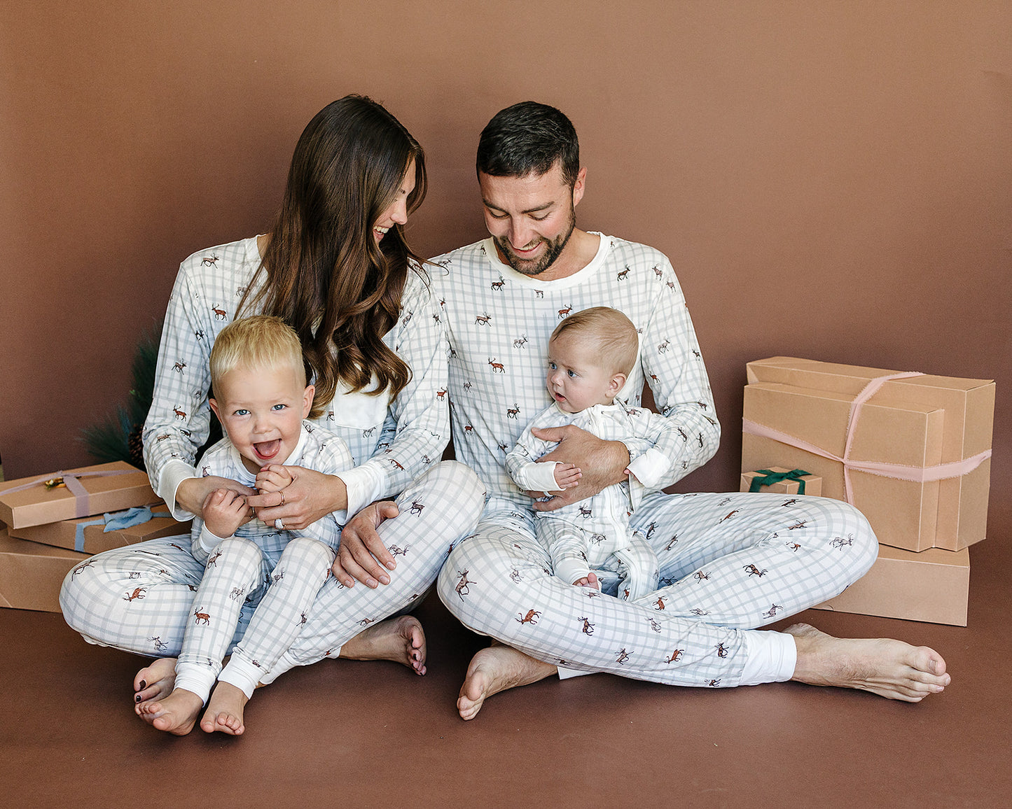 Slumber Pajama Set in 8 Tiny Reindeers