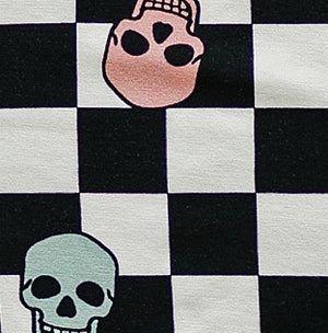 Slumber Pajama Set in Checkered Skull