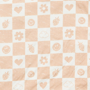 Dream Blanket in Sand Checkerboard